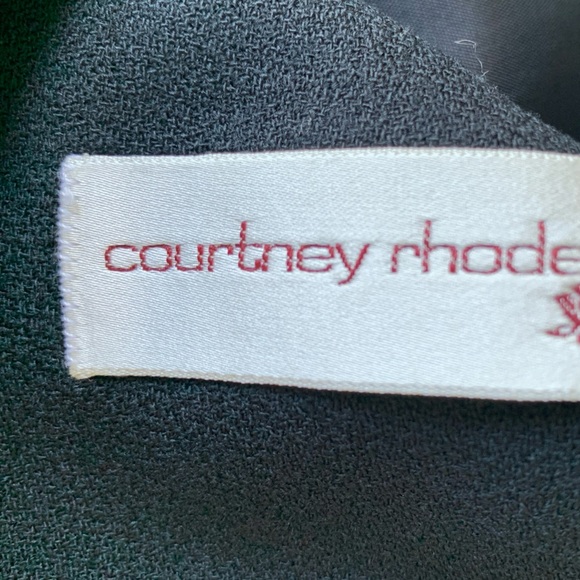 Courtney Rhodes 100% Wool Crepe Blazer Suit Jacket Black Euro 40 (about US 10 ) - Picture 8 of 8
